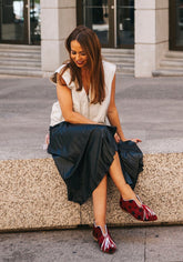 Botim Esmeralda Prata (inclui palmilha de lã e de pele)