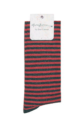 Calcetines Antracita Rosa Rayas