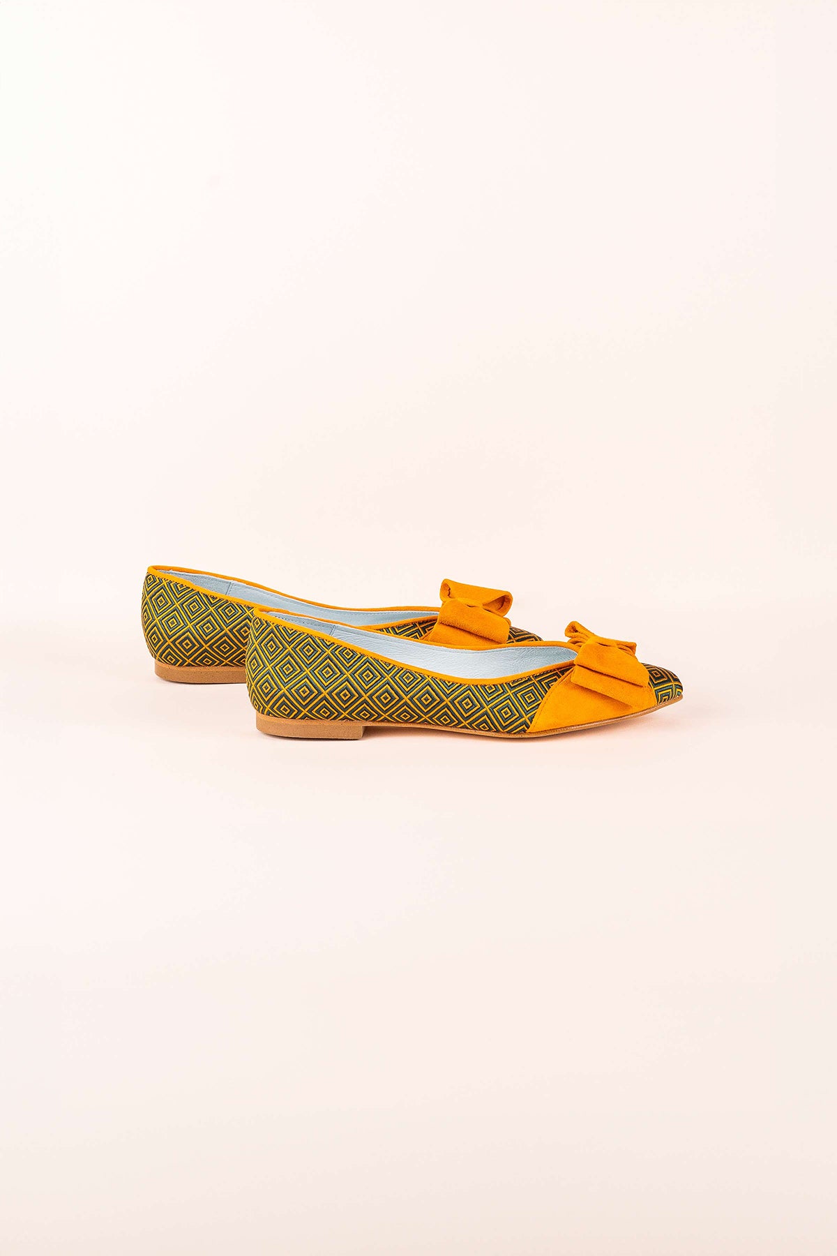 Turquoise Orange Ballerina (includes wool and leather insole)