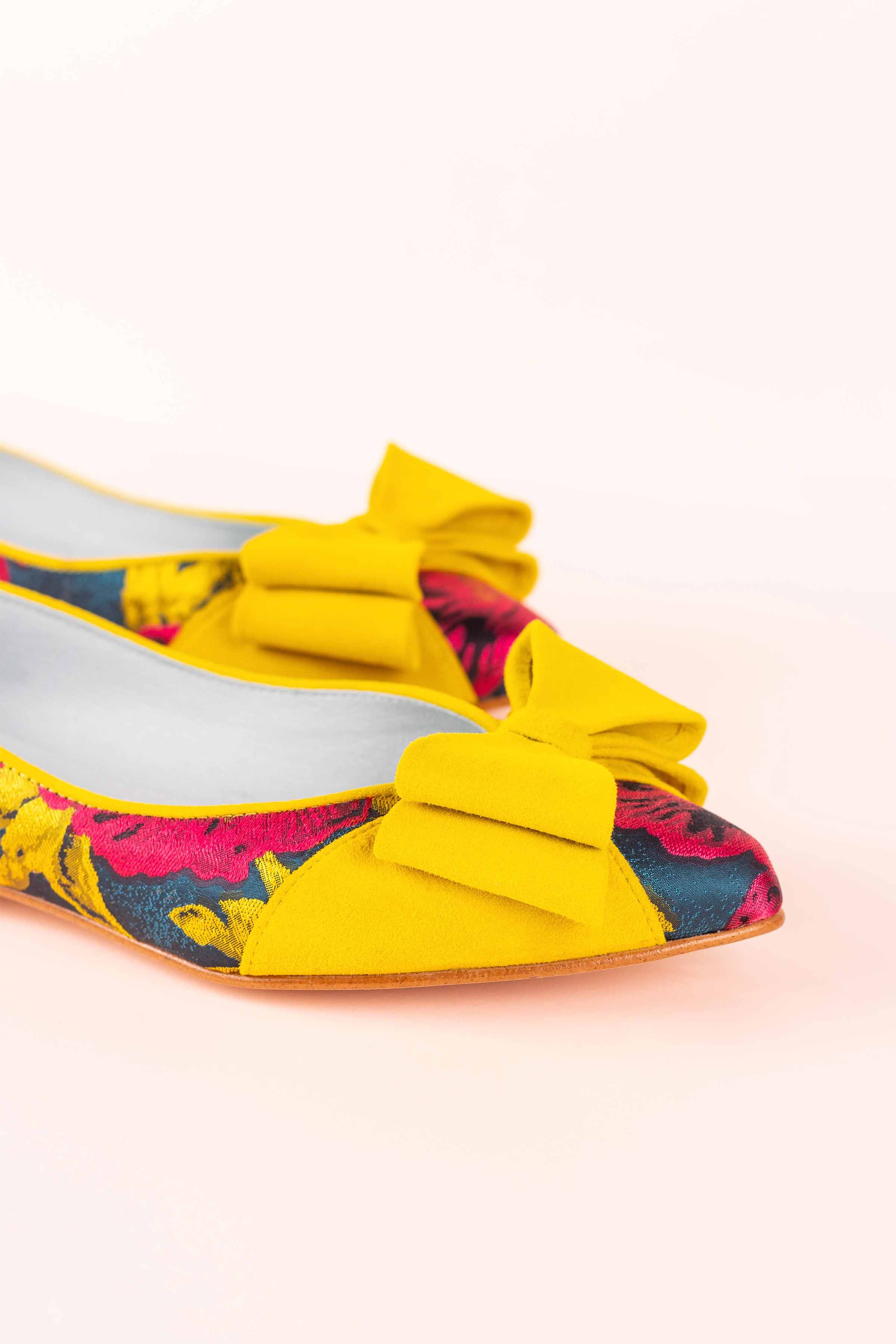 Ballerine turchese Citron (include soletta in lana e pelle)