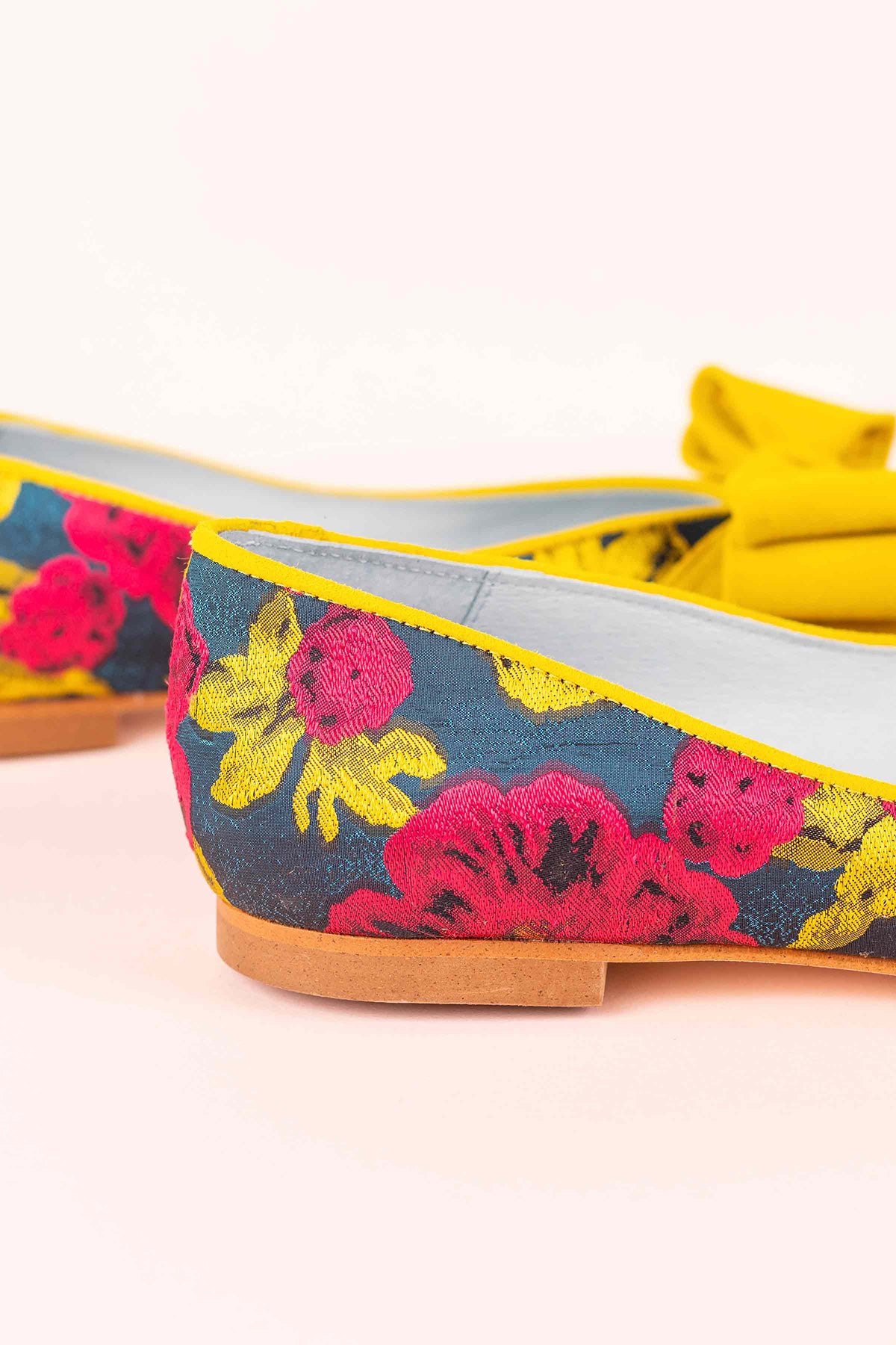 Ballerine turchese Citron (include soletta in lana e pelle)