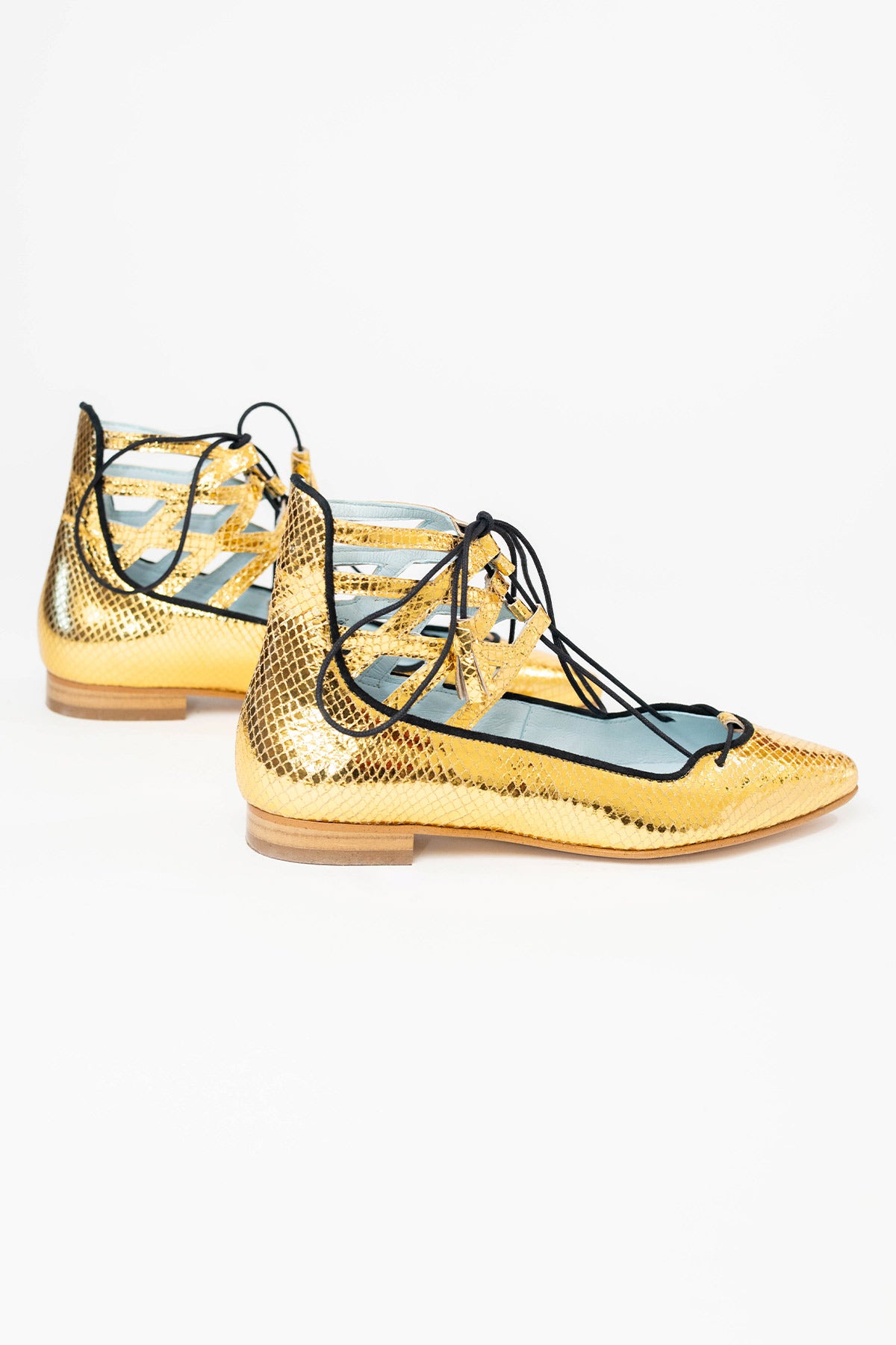 Ballerine Dublín Gold (include soletta in lana e pelle)