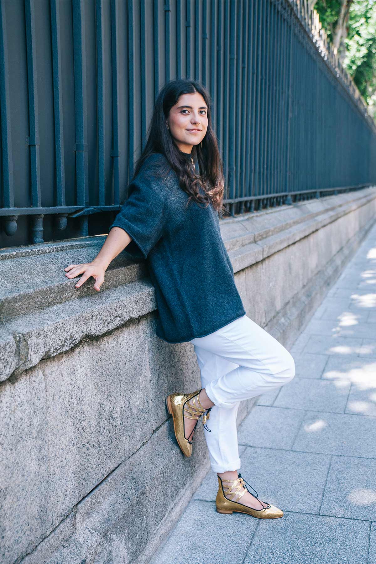 Ballerine Dublín Gold (include soletta in lana e pelle)