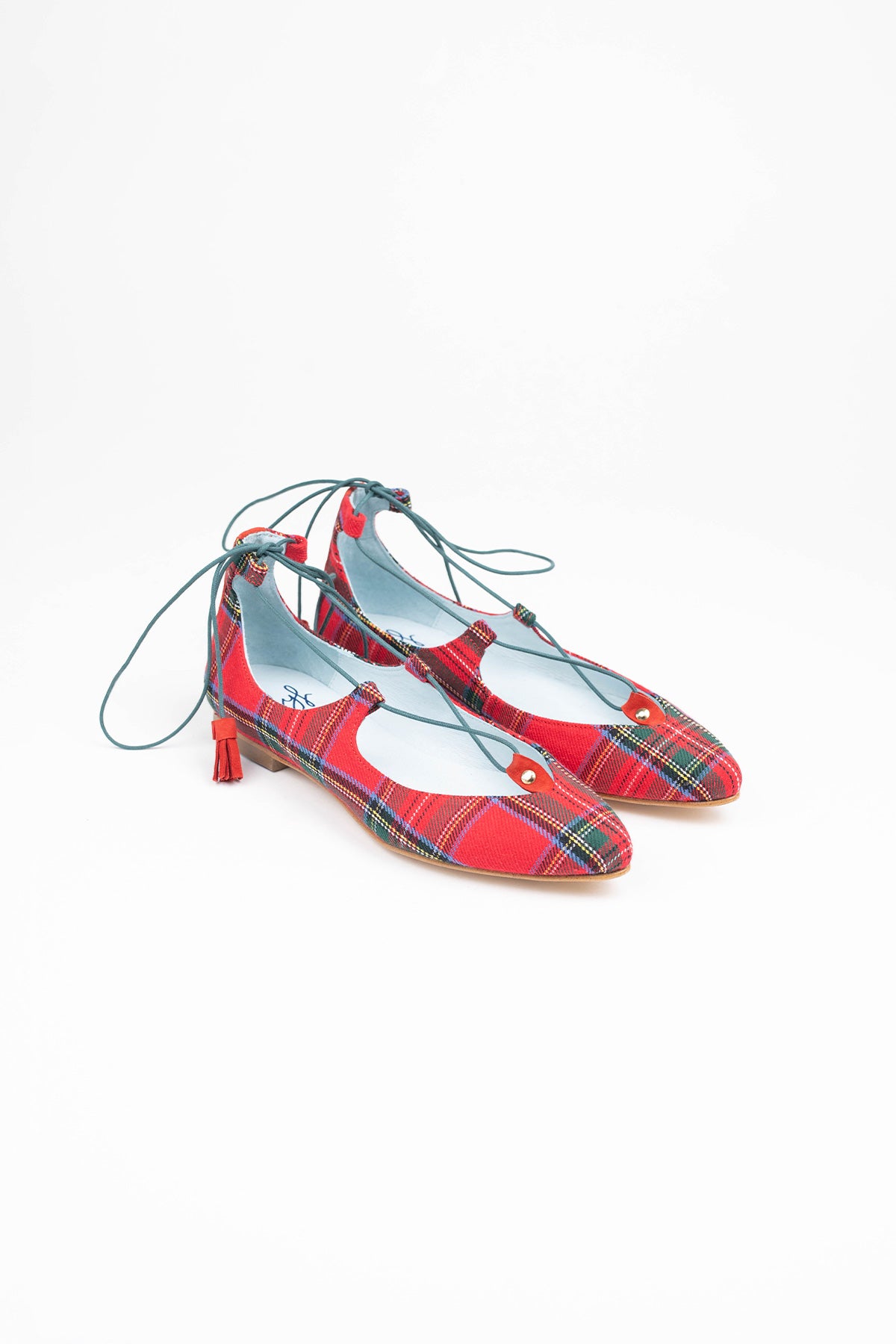Bailarina Londres Tartán (incluye plantilla de lana y piel)