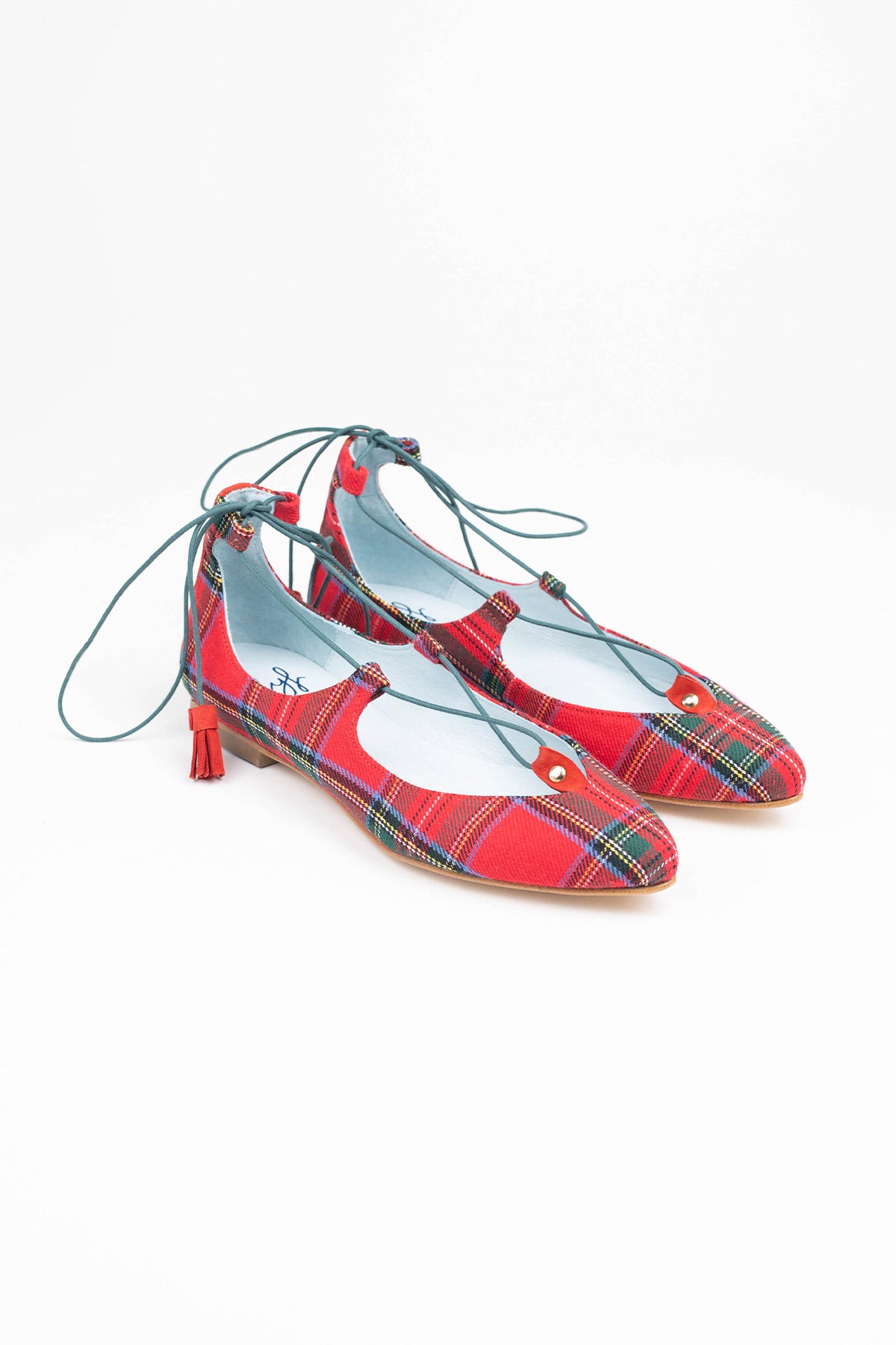 Bailarina Londres Tartán (incluye plantilla de lana y piel)