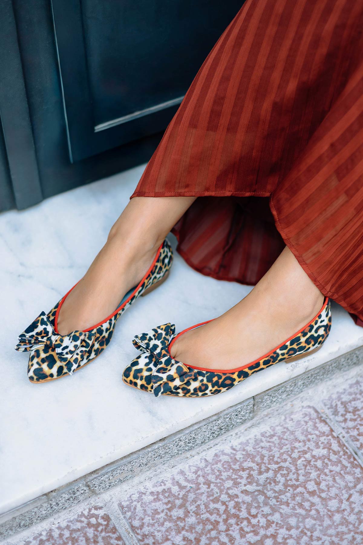 Bailarina Praga Leopard (incluye plantilla de lana y piel)