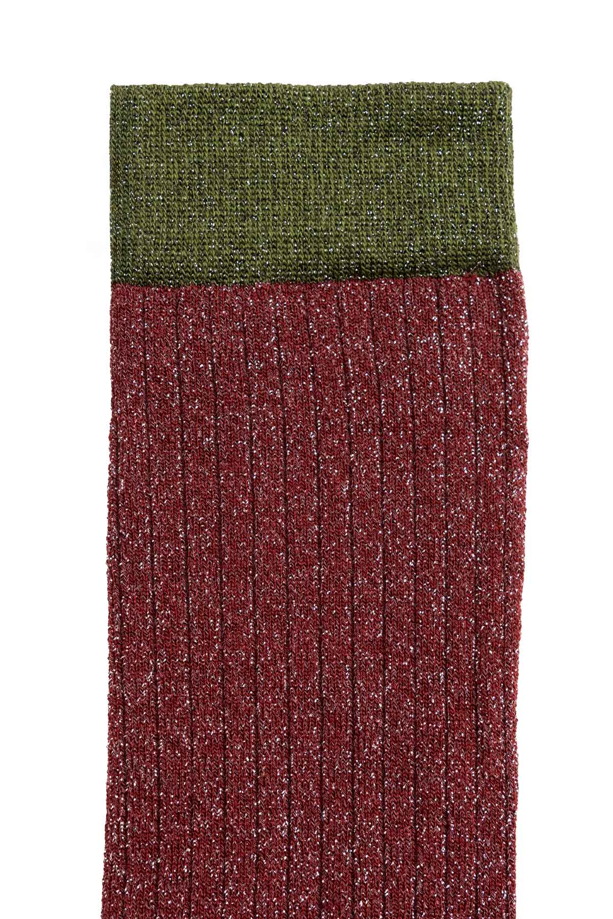 Calcetines Caqui Glitter