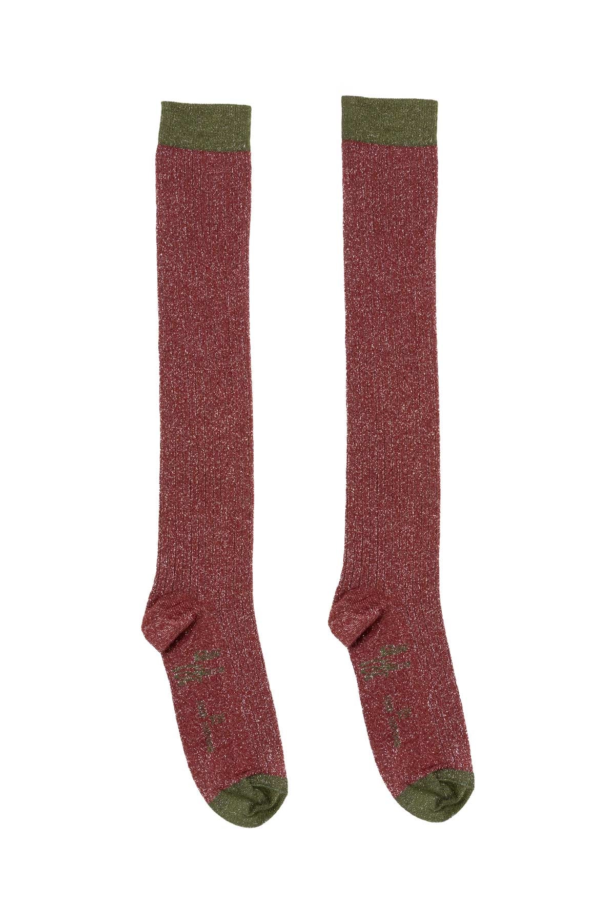 Calcetines Caqui Glitter
