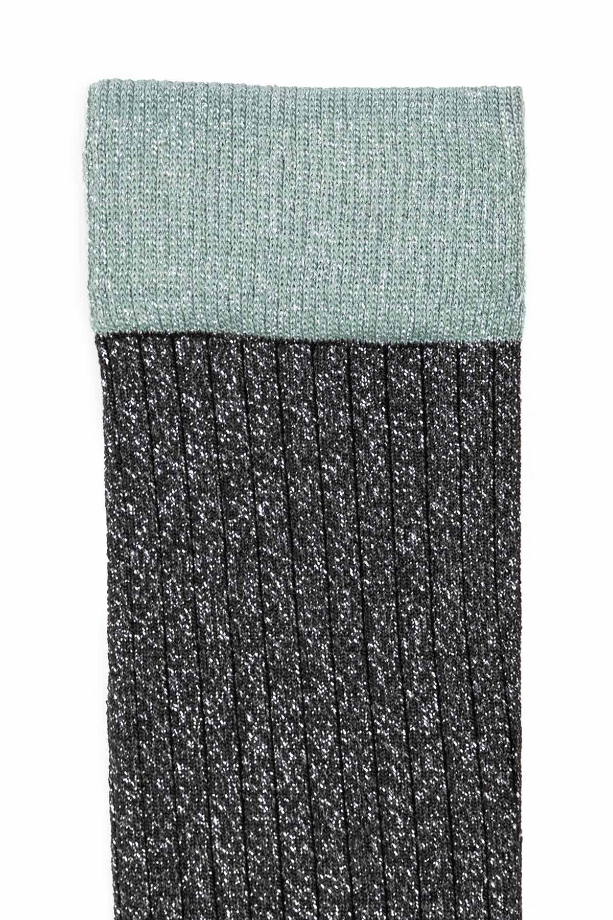 Calcetines Verde Agua Glitter