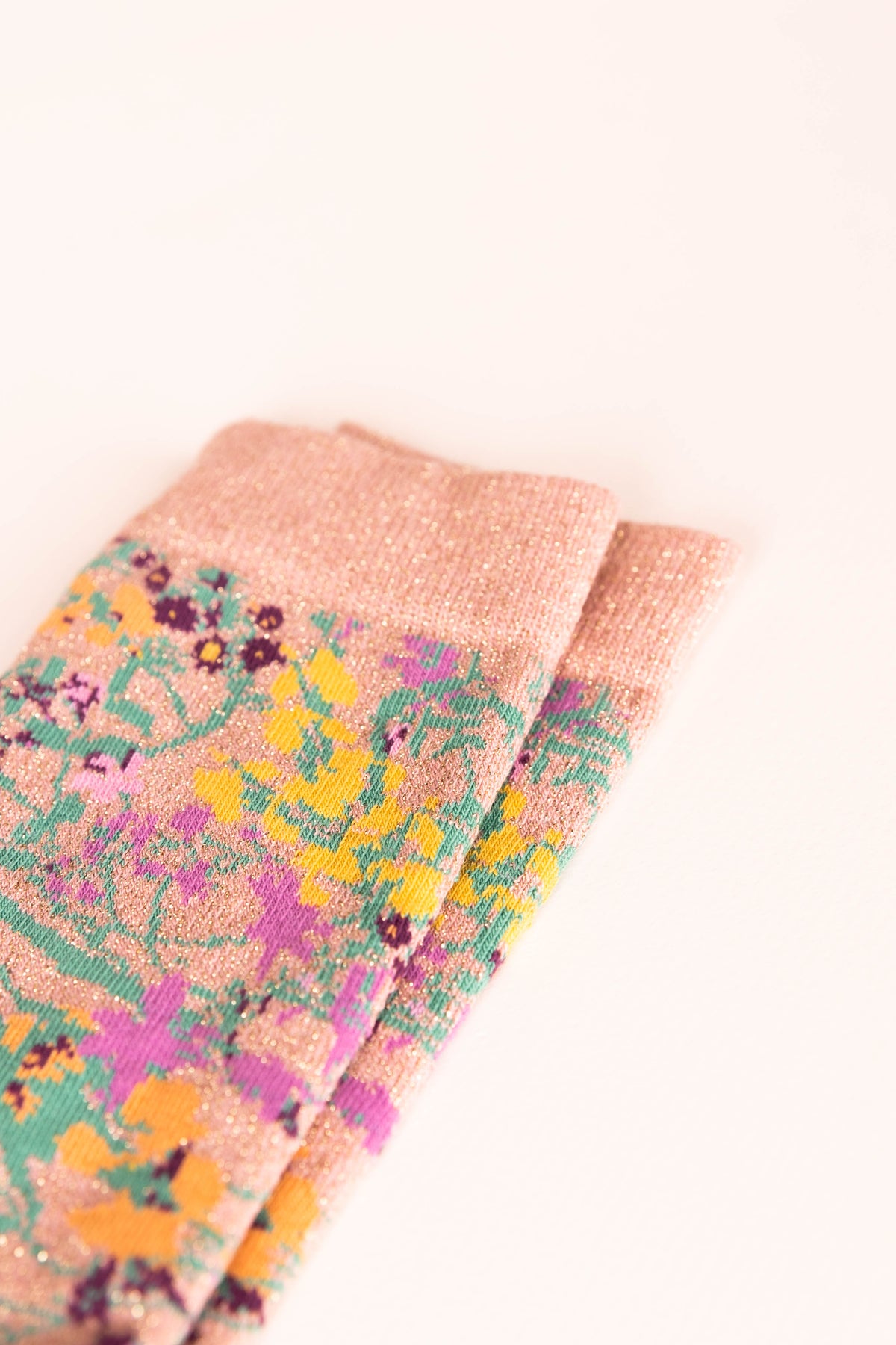 Chaussettes Fleurs Pêche