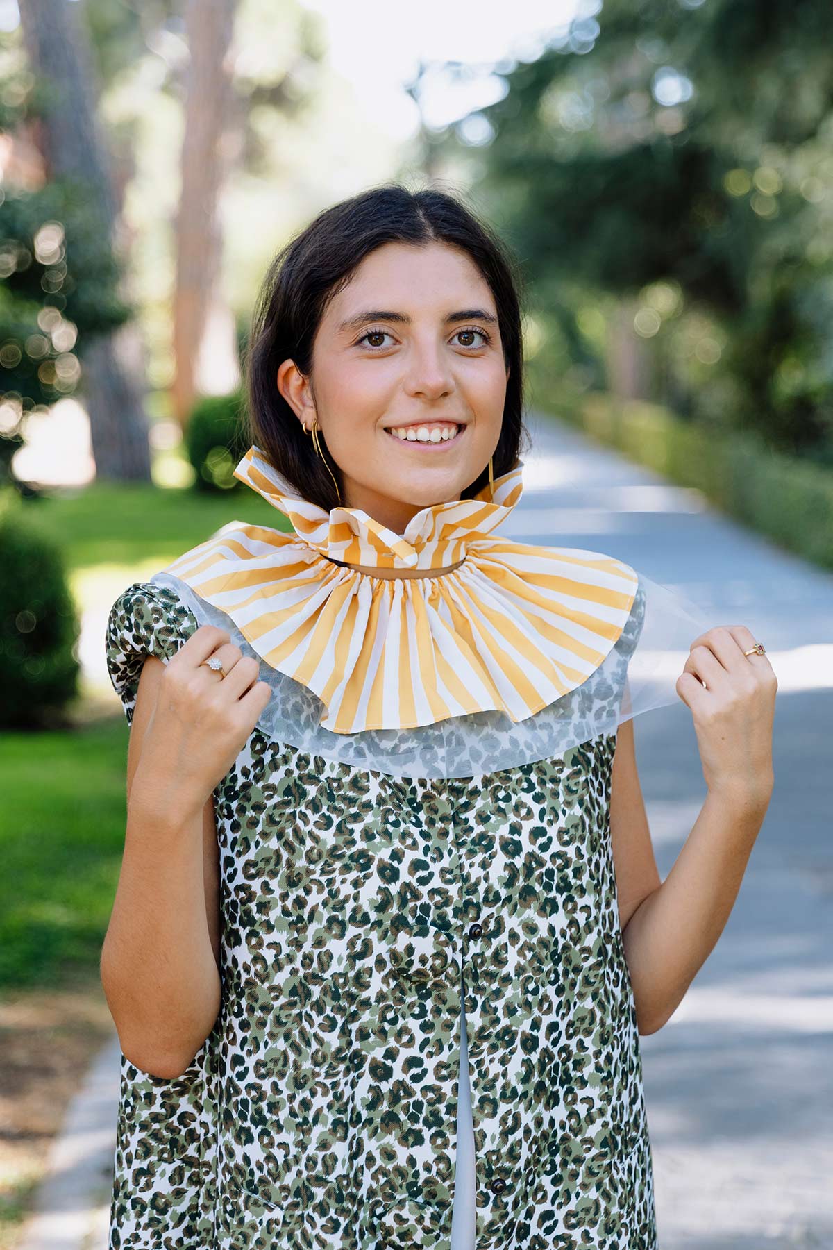 Cuello Rayas Mostaza