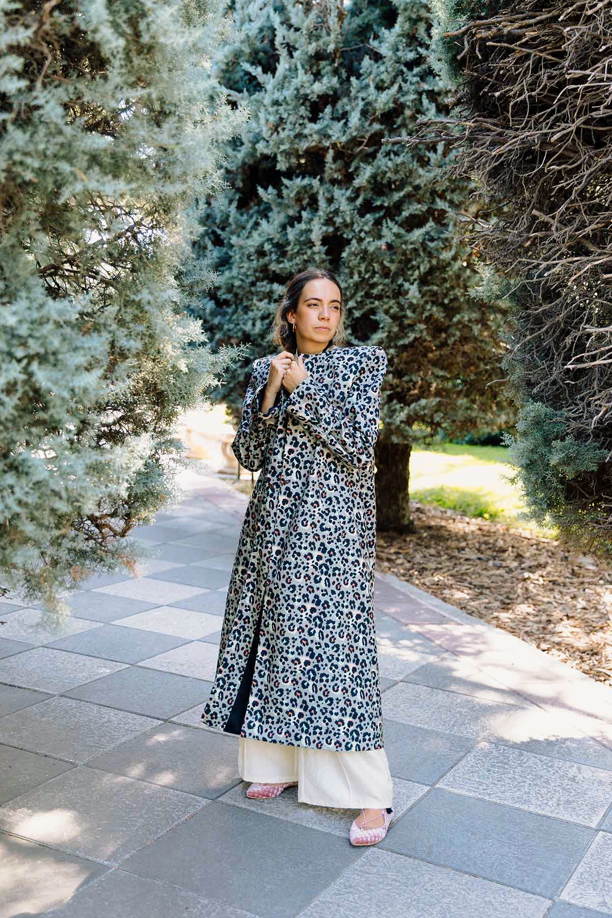 Gabardina Print Gris
