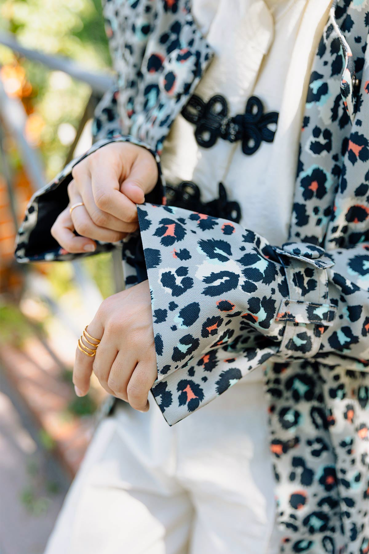 Gabardina Print Gris