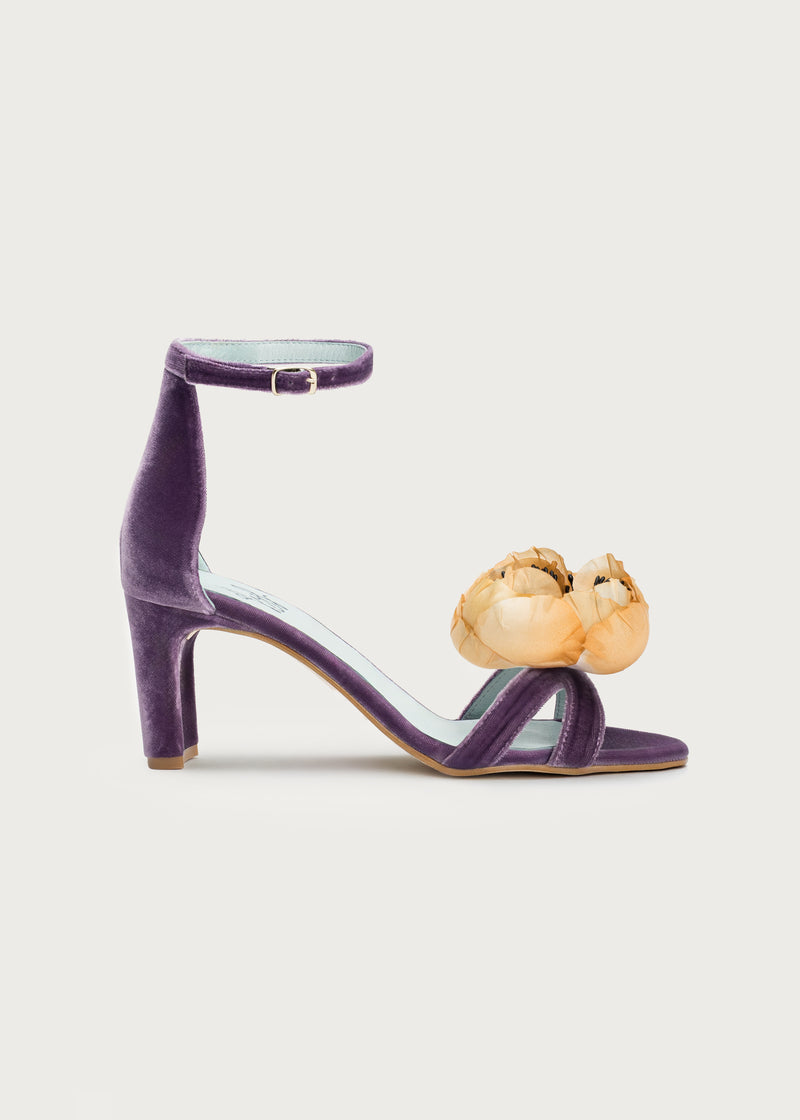 Tacón Heritage Malva · Flor Caramelo