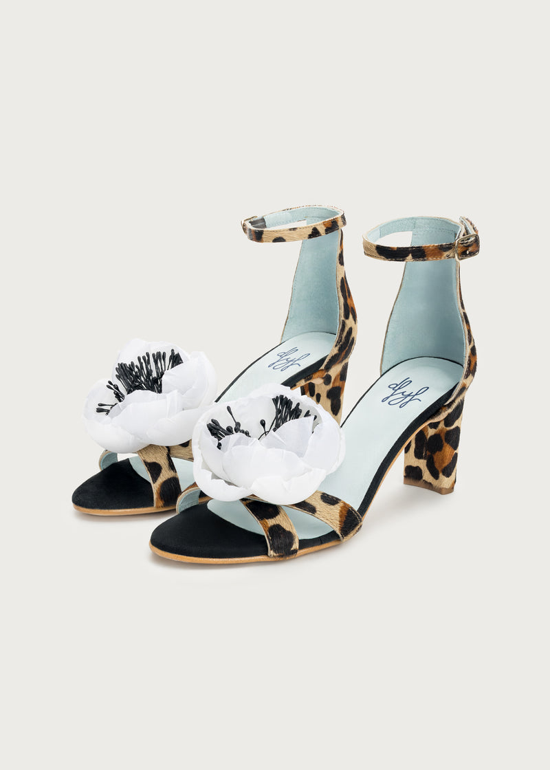 Tacón Heritage Print · Flor Blanca