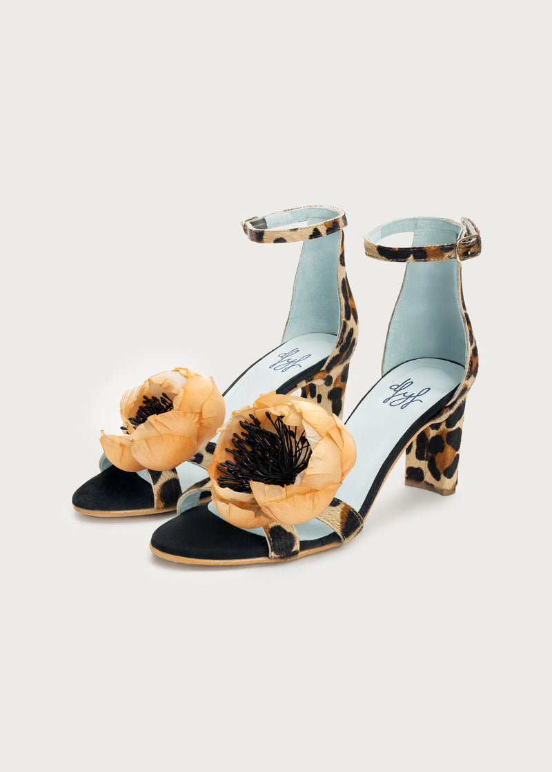 Tacón Heritage Print · Flor Caramelo