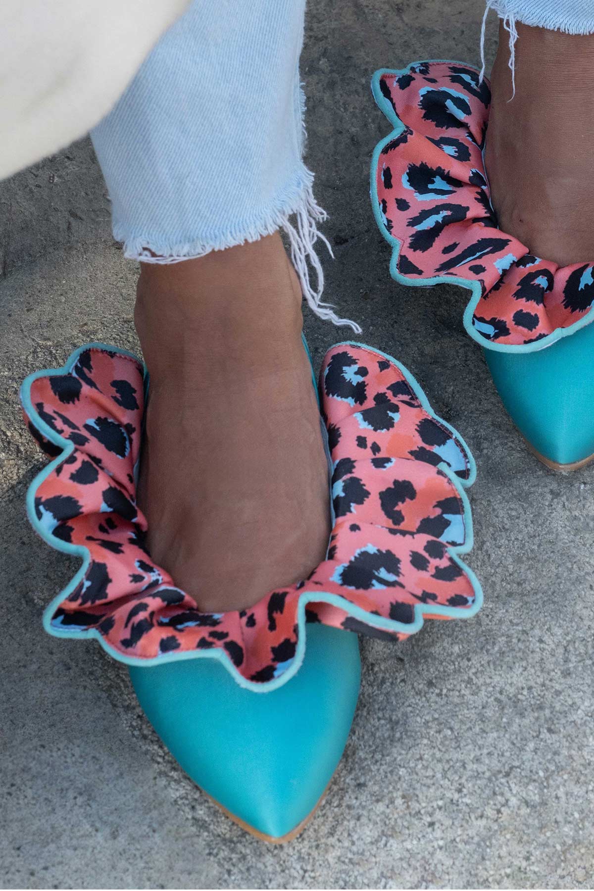 Ballerine de hibou bleu clair