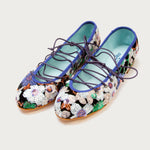 Bailarinas II de defloresyfloreros en diferentes colores con terciopelo bordado y lentejuelas multicolor