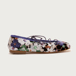 Bailarina II White de defloresyfloreros en terciopelo bordado con lentejuelas multicolor y cordón al tono