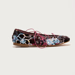 Bailarina II Fresa de defloresyfloreros en terciopelo bordado con lentejuelas multicolor y cordón al tono
