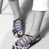 Detalle de la Bailarina II White de defloresyfloreros con bordado floral, lentejuelas y cordón al empeine