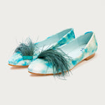 Bailarinas IV de defloresyfloreros en diferentes colores con terciopelo de seda y plumas naturales