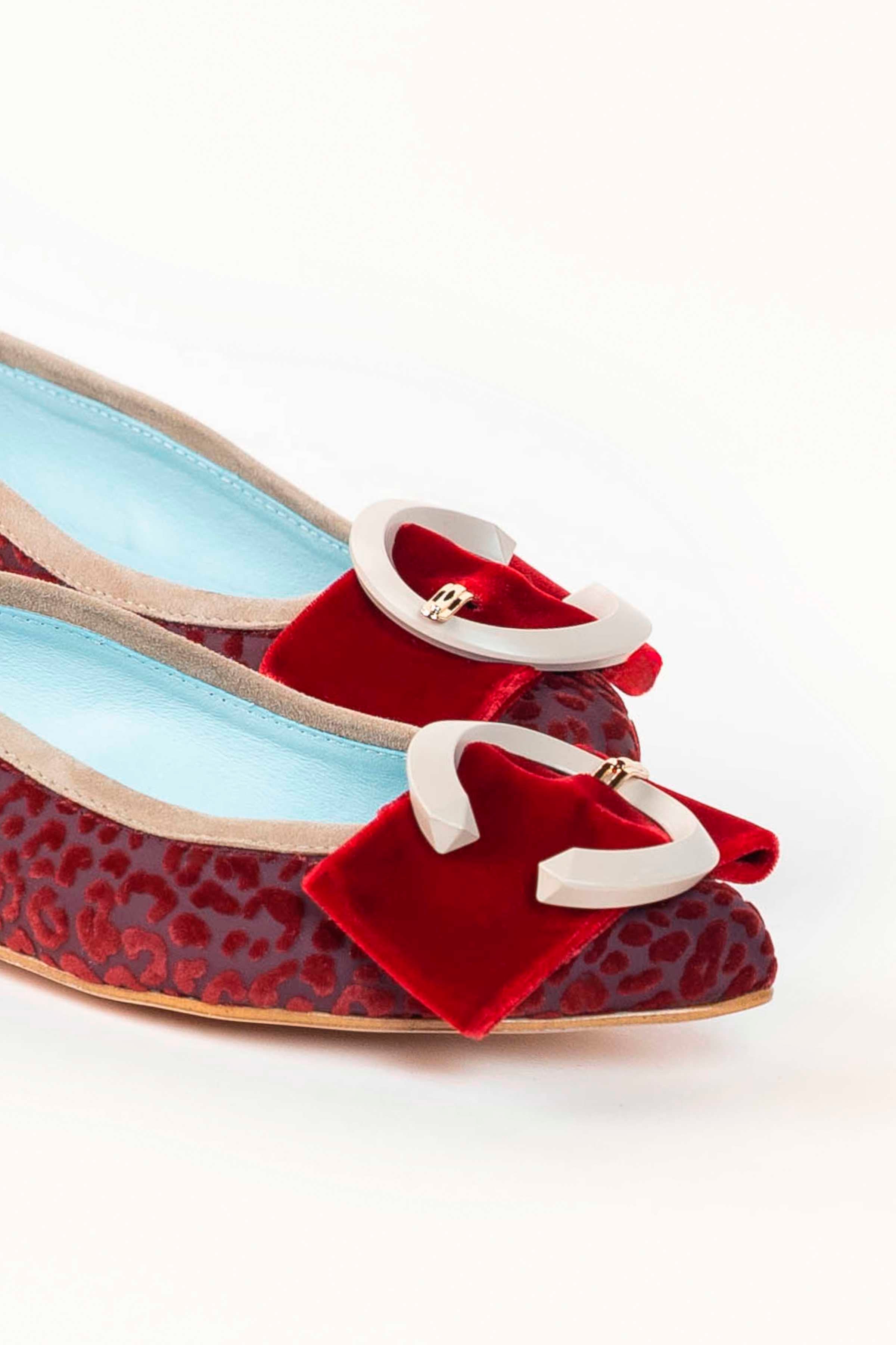 barcelona red ballerina (includes wool and leather insole)