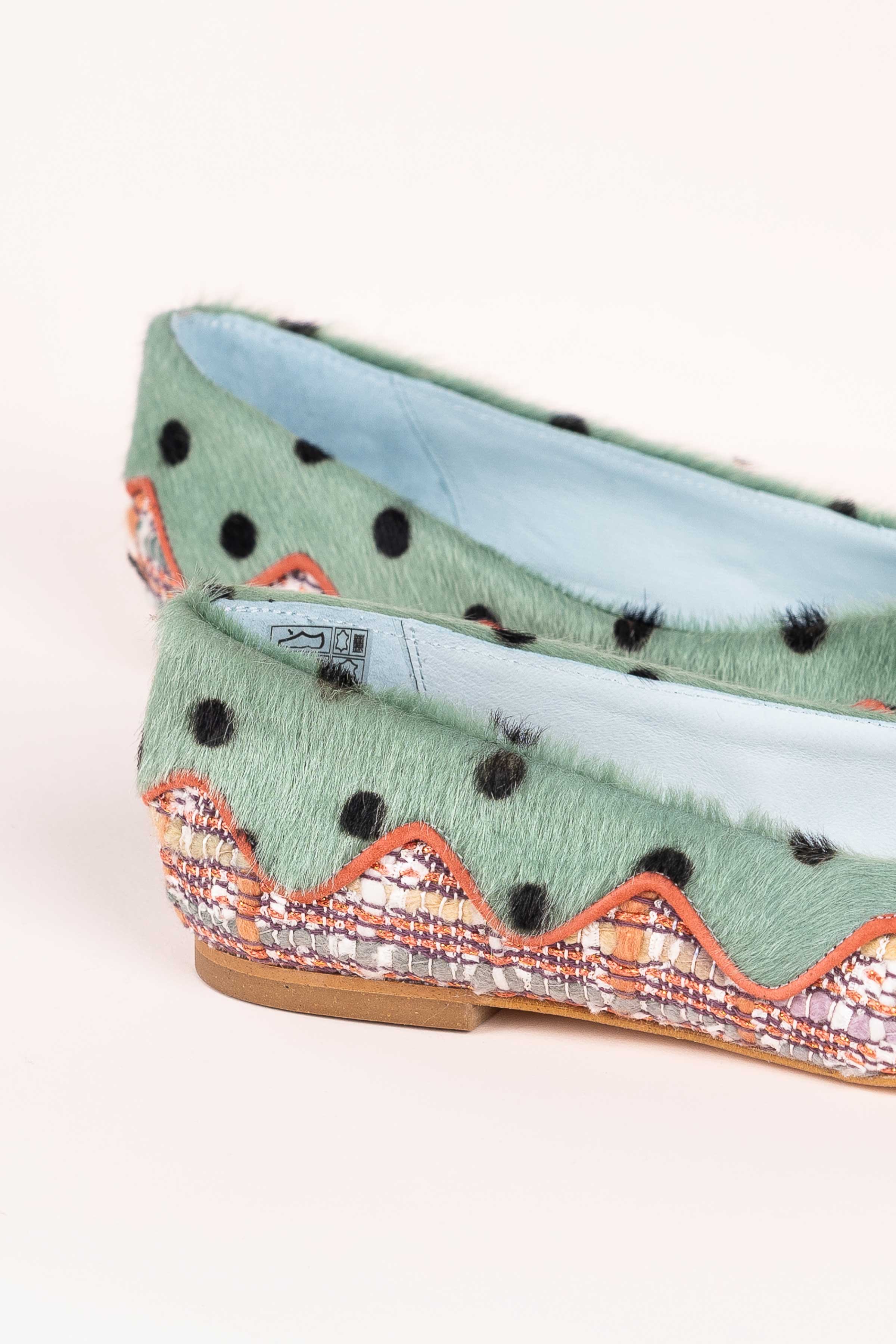 Mallorca Green Ballerina (includes wool and leather insole)