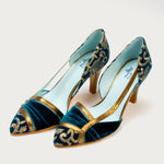 Tacones XX de defloresyfloreros en diferentes colores combinados en lana, piel y terciopelo de seda
